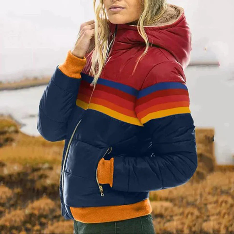KARLA - CHAQUETA ACOLCHADA RAYAS RETRO