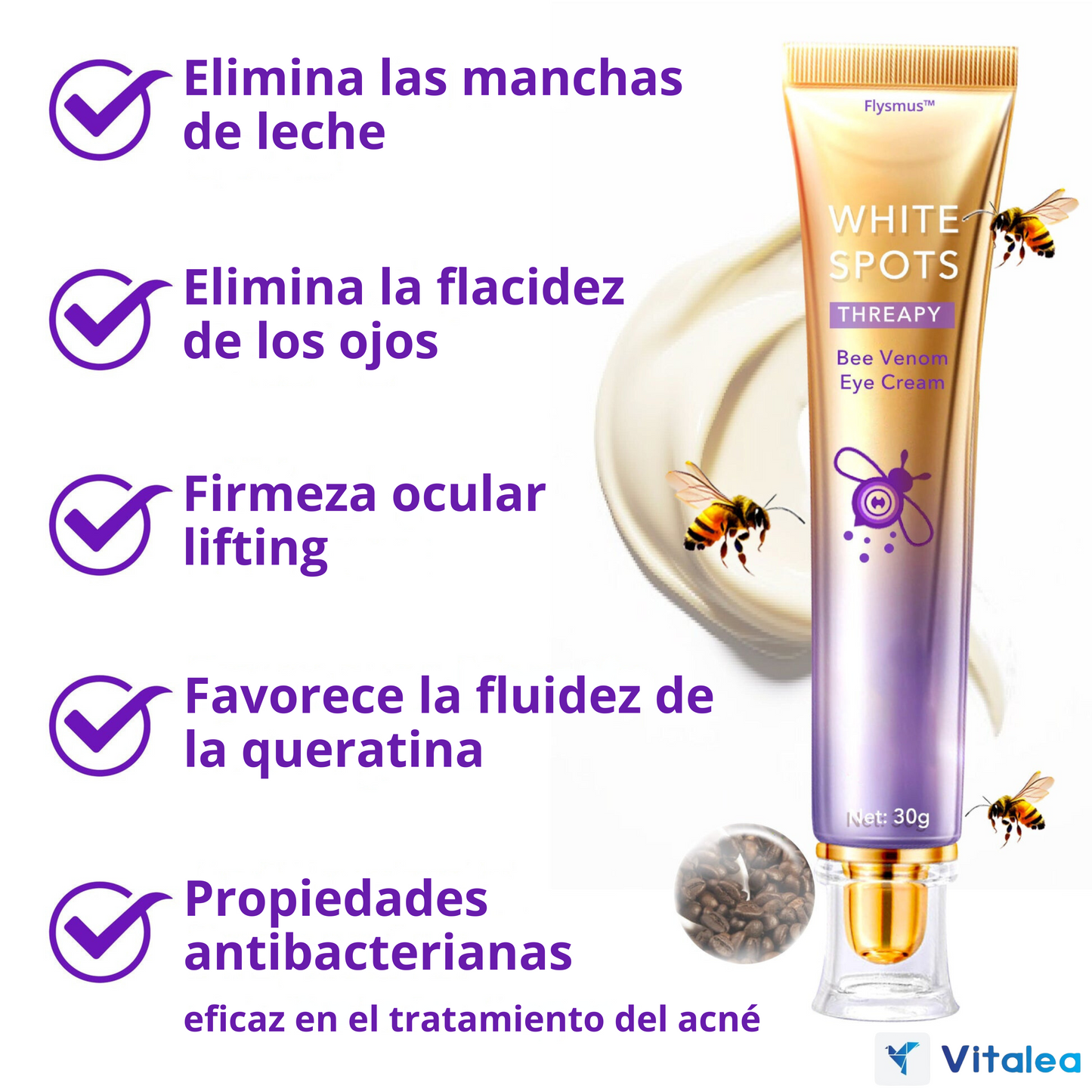 Vitalea HoneyVive🧴 Crema facial Anti-Edad de Colágeno