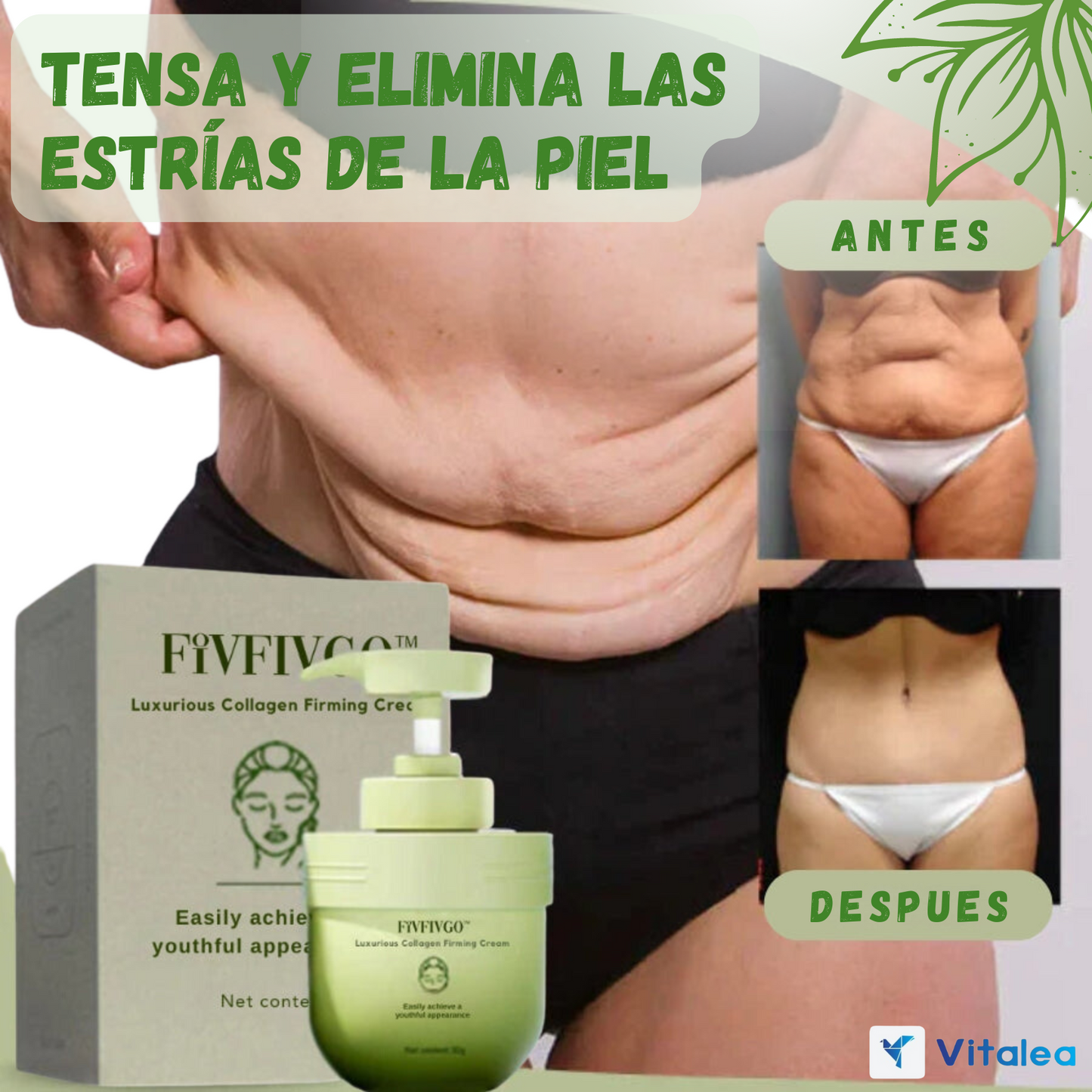 Vitalea Luxurious™ 🧴 Crema Anti-Edad Reafirmante de Colágeno✨ 1+1 GRATIS